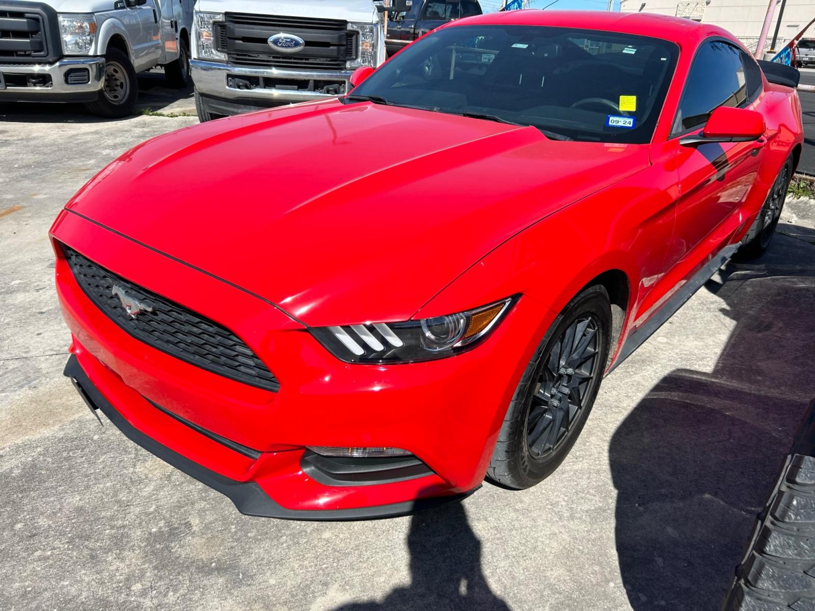 2015 Red Ford Mustang (1FA6P8AM2F5) with an 6 Cy engine, 5Spd transmission, located at 1687 Business 35 S, New Braunfels, TX, 78130, (830) 625-7159, 29.655487, -98.051491 - Photo #0